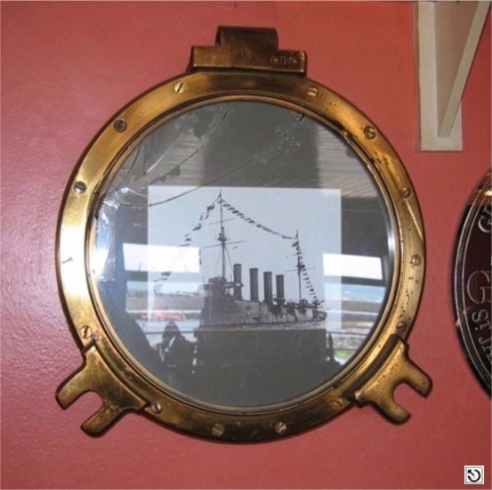 H.M.S. Drake porthole
